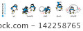 Preposition of movements Penguins cartoon set 1 142258765