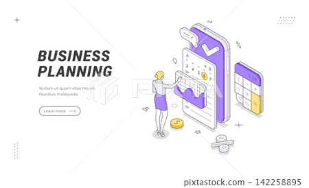 Business Planning And Project Management Isometric Vector Illustration For A Corporate Strategy Banner Template Business Planning And Project Management Isometric Vector Illustration For A Corporate Strategy Banner Template 142258895