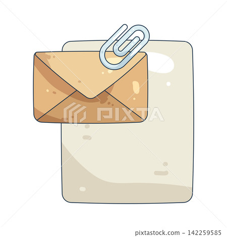 Illustration of email attachment Illustration of email attachment 142259585