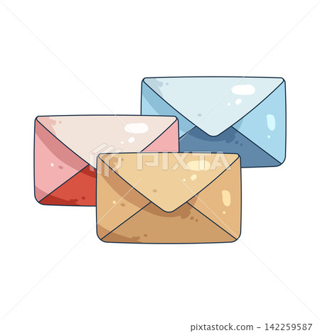 Illustration of email multiple Illustration of email multiple 142259587