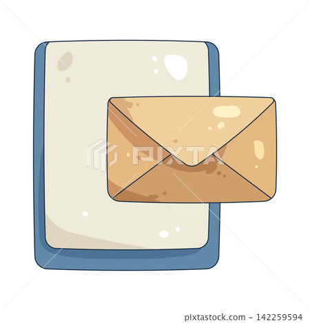 Illustration of document message Illustration of document message 142259594