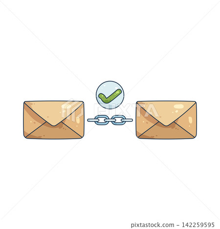 Illustration of email connection 142259595