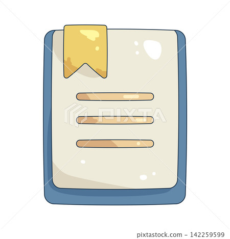Illustration of document bookmark Illustration of document bookmark 142259599