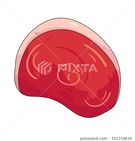 Illustration of sliced raw meat Illustration of sliced raw meat 142259636
