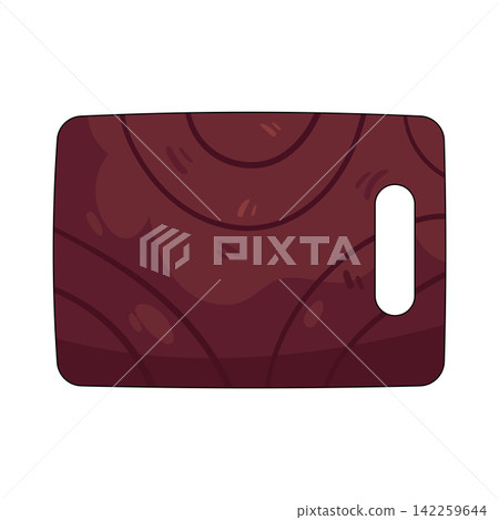 Illustration of wooden butcher block Illustration of wooden butcher block 142259644