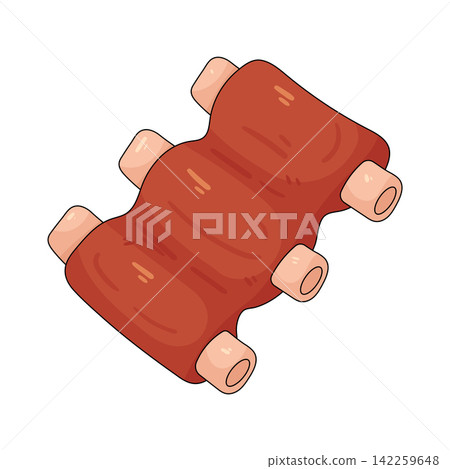 Illustration of grilled ribs Illustration of grilled ribs 142259648