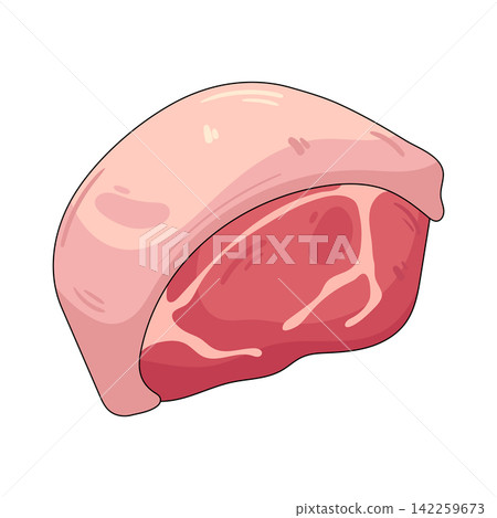 Illustration of raw pork cut Illustration of raw pork cut 142259673