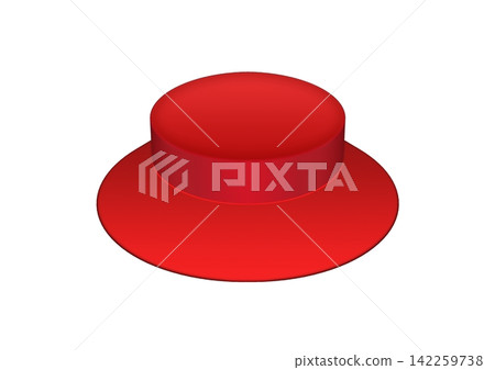 3D illustration of a red push button | Simple icon representing confirmation, start, and emergency operation 3D illustration of a red push button | Simple icon representing confirmation, start, and emergency operation 142259738