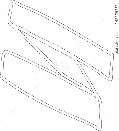Hand drawn ribbon Hand drawn ribbon 142259773