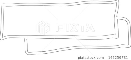 Hand drawn ribbon Hand drawn ribbon 142259781