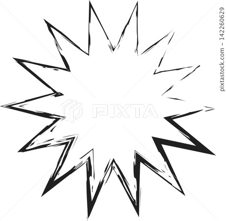 Brush star shape. Geometric design Brush star shape. Geometric design 142260629