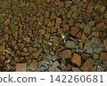 Abstract Texture of Broken Ceramic Tiles and Shards 142260681