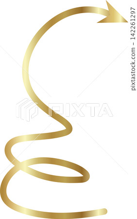 Golden arrow line, spiral, curve Golden arrow line, spiral, curve 142261297