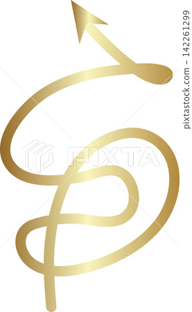 Golden arrow line, spiral, curve Golden arrow line, spiral, curve 142261299