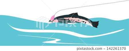 Fishing illustration Fishing illustration 142261370