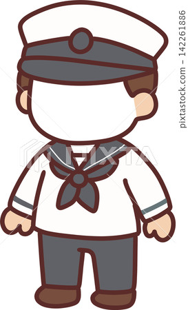Sailor Character in Marine Uniform Sailor Character in Marine Uniform 142261886