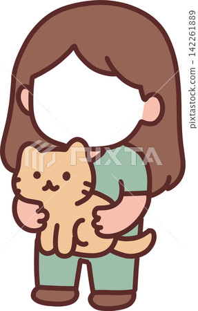 Veterinarian Character Holding Cat Veterinarian Character Holding Cat 142261889
