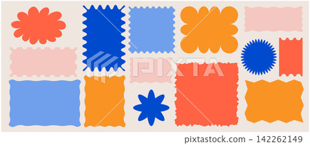 Zig zag and wavy corners frames. Zig zag and wavy corners frames. 142262149