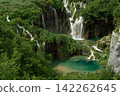 Waterfalls and lakes of Plitvice Lakes National Park in Croatia 142262645