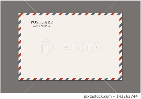 Vintage and modern postcard blank template.  142262744
