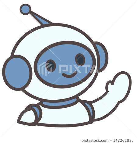 AI robot raising its hand AI robot raising its hand 142262853