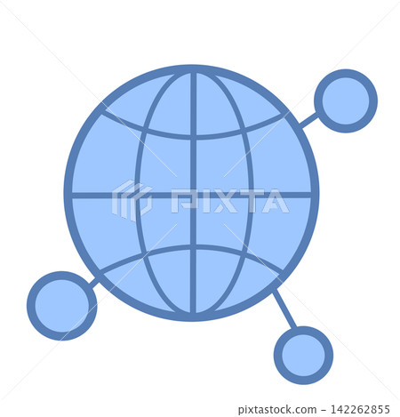 地球與網路:全球連結的象徵 地球與網路:全球連結的象徵 142262855