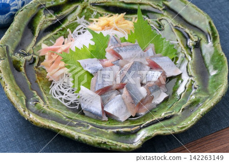 Pacific saury sashimi, Pacific saury raw fish, Pacific saury raw fish. Pacific saury sashimi, Pacific saury raw fish, Pacific saury raw fish. 142263149