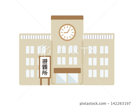 School and evacuation center signs (illustrations) School and evacuation center signs (illustrations) 142263197