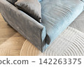 Modern Blue Sofa Detail 142263375