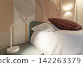 Modern Bedroom with Bedside Lamp 142263379