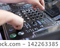 DJ Hands Operating Professional Mixing Console 142263385