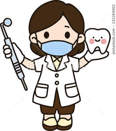 Female Dentist Holding Tooth 142264002