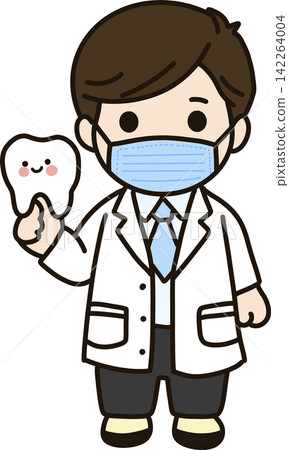 Male Dentist Holding Tooth Male Dentist Holding Tooth 142264004