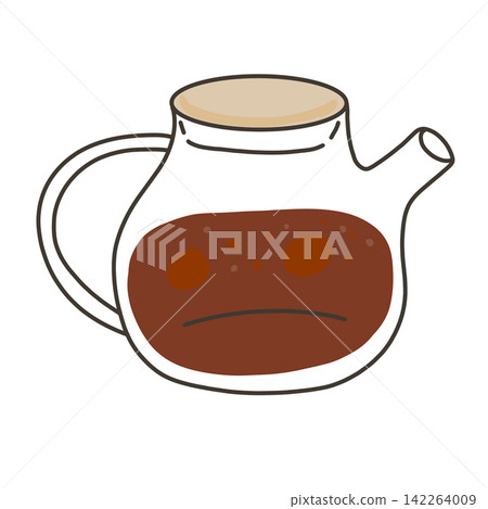 Glass Teapot with Tea Glass Teapot with Tea 142264009