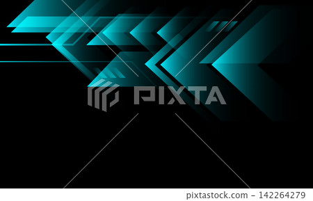 Abstract blue light arrow speed power technology futuristic on black background vector Abstract blue light arrow speed power technology futuristic on black background vector 142264279
