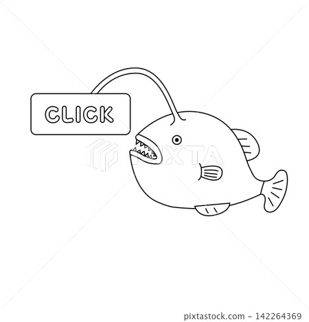 連結和鮟鱇魚圖案代表單色深色圖案 連結和鮟鱇魚圖案代表單色深色圖案 142264369
