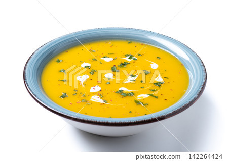 Creamy pumpkin soup. Creamy pumpkin soup. 142264424
