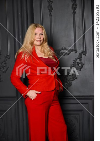 Professional woman displays luxurious home features confidently Professional woman displays luxurious home features confidently 142265293