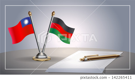 Small national flag of Taiwan and African American flag Relation, Template Vector Illustration Small national flag of Taiwan and African American flag Relation, Template Vector Illustration 142265411