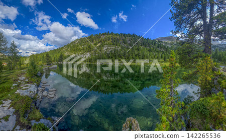 Green Lake Lago Verde is a small alpine lake located at an altitude of about 2,089 meters in the Fanes-Sennes-Braies Nature Park in South Tyrol, a short distance from the Lavarella Mountain Hut Green Lake Lago Verde is a small alpine lake located at an altitude of about 2,089 meters in the Fanes-Sennes-Braies Nature Park in South Tyrol, a short distance from the Lavarella Mountain Hut 142265536