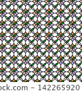 Geometric Floral Tile Pattern Seamless Vector Background 142265920