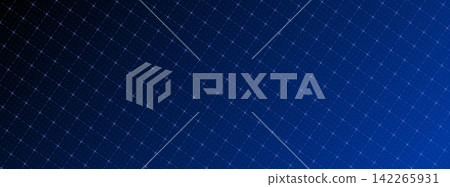 Grid tech background with tiny blue crosses on navy. Game hud pattern with gradient and spacing. Panoramic vector grid tech backdrop for website header or advertising banner Grid tech background with tiny blue crosses on navy. Game hud pattern with gradient and spacing. Panoramic vector grid tech backdrop for website header or advertising banner 142265931