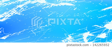 Gritty blue gradient background with grunge and scratch splatter in aqua tones. Blue gradation with degrade on an abstract vector surface. Rough grunge overlay for posters and urban design Gritty blue gradient background with grunge and scratch splatter in aqua tones. Blue gradation with degrade on an abstract vector surface. Rough grunge overlay for posters and urban design 142265932