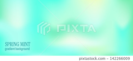 Mint gradient abstract background with green and blue spring tones. Vibrant cyan aqua gradation for wellness poster and web banner. Smooth mint color blend as a fresh vector backdrop Mint gradient abstract background with green and blue spring tones. Vibrant cyan aqua gradation for wellness poster and web banner. Smooth mint color blend as a fresh vector backdrop 142266009