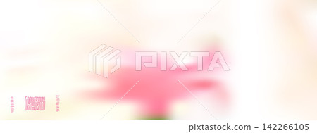 Floral gradation blur with soft unfocused shadow and pastel flower vibe. Pink bloom and gentle floral bg for cosmetic label. Vector peony flower background with delicate ethereal atmosphere for trendy 142266105