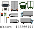 A set of simple truck illustrations 142266451