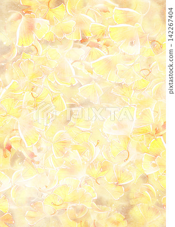 Ginkgo leaves covering the ground Ginkgo leaves covering the ground 142267404