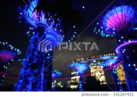 Gardens by the Bay Night Illumination Singapore Gardens by the Bay Night Illumination Singapore 142267422