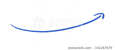 A simple and stylish hand-drawn blue horizontal arrow - a symbol in a doodle style pointing upwards at a slight angle. A simple and stylish hand-drawn blue horizontal arrow - a symbol in a doodle style pointing upwards at a slight angle. 142267679