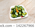 Traditional Taiwanese-style cold cucumber salad 142267966
